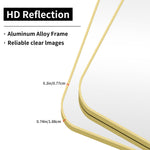 Load image into Gallery viewer, CIVENO 55&quot;x36&quot; Gold Bathroom Mirror, Large Rectangle Mirror, Rectangular Wall Mirror, Rounded Corner Vanity Mirror with Aluminum Metal Frame for Bathroom Bedroom Living Room
