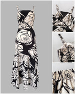 Load image into Gallery viewer, CHICME Summer Dresses for Women 2026 Sleeveless Casual Boho Maxi Dress Square Neck Hollow-Out Floral A Line Black Dress-M
