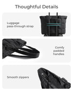 Load image into Gallery viewer, BAGSMART Expandable Tote Bag for Women, Zippered Puffer Design with Water-Resistant Quilted, Nurse and Carry-On Travel Bag, Black
