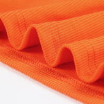 Load image into Gallery viewer, Artfish Women's Square Neck Long Sleeve Ribbed Slim Fitted Casual Basic Crop Top (Pumpkin Orange, XL)
