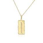 Load image into Gallery viewer, JEAN RACHEL JEWELRY 14K Gold Plated Sterling Silver Necklace for Women - Vertical Bar with Cubic Zirconia Vintage Design - Hypoallergenic,Lead &amp; Nickel Free - Artisan Handcrafted Statement Necklace

