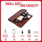 Load image into Gallery viewer, SCRILLE Evening Woven Handbag for Women PU Leather Clutch Purses Removable Strap Shoulder Bag Fashion Crossbody Tote Bag (Brown)
