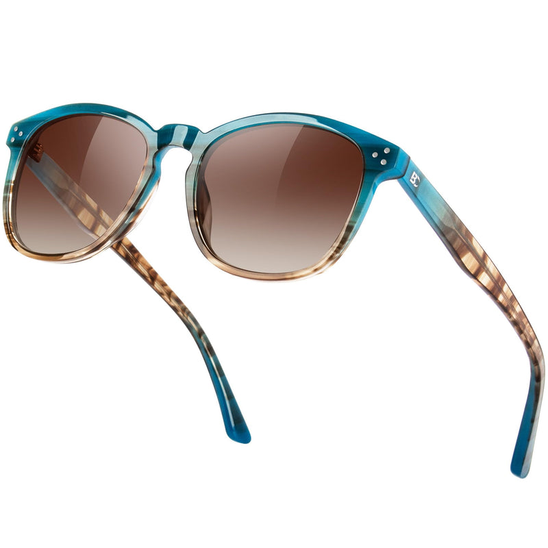 Bircenpro Polarized Sunglasses For Women UV - Protection Womens Trendy Fashion Large Shades With Acetate Frame BC2110