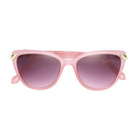 Load image into Gallery viewer, Betsey Johnson Women&#39;s Serpentine Sunglasses Cateye, Milky Pink with Gold Snakes, 56mm
