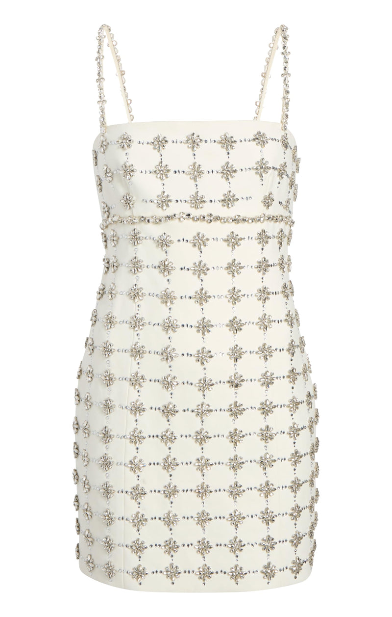 Cinq a Sept Women's Santine Dress, Ivory/Silver, 8