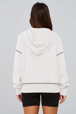 Load image into Gallery viewer, PRETTYGARDEN Women's 2025 Fall Hooded Sweatshirts Long Sleeve Half Zip Cropped Hoodies Pullover Winter Fashion Clothes (White,Medium)
