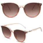 Load image into Gallery viewer, SOJOS Classic Round Sunglasses for Women Men Retro Vintage Shades Large Plastic Frame Sunnies SJ2067 with Crystal Brown Frame/Brown Lens
