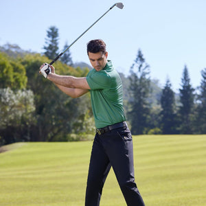 Golf Shirts for Men Dry Fit Moisture Wicking Casual Sport Short Sleeve Mens Golf Polo Shirts Green Stripe