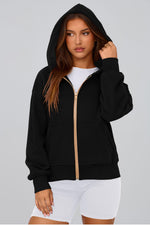 Load image into Gallery viewer, PRETTYGARDEN Hoodies for Women Sweatshirt Zip Up Hoodie Fall Fashion 2025 Trendy Long Sleeve Jackets Winter Clothing Outfits (Black,Medium)

