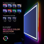 Load image into Gallery viewer, LOAAO 72&quot;X36&quot; Inch RGB LED Bathroom Mirror with Lights, Large, Anti-Fog, Dimmable Smart Lighted Bathroom Vanity Mirror, Multiple Light Modes, RGB Backlit + Front Light, Memory Function, Tempered Glass
