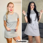 Load image into Gallery viewer, EXLURA Womens Casual Summer 2 Piece Short Skirt Sets Short Sleeve Tshirt And Tennis Skort Dressy Matching Sweatsuits

