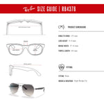 Load image into Gallery viewer, Ray-Ban RB4376 647711 57MM Transparent/Plastic Lens Grey Gradient Aviator Sunglasses for Men for Women +Bundle with Accessory Eyewear Kit
