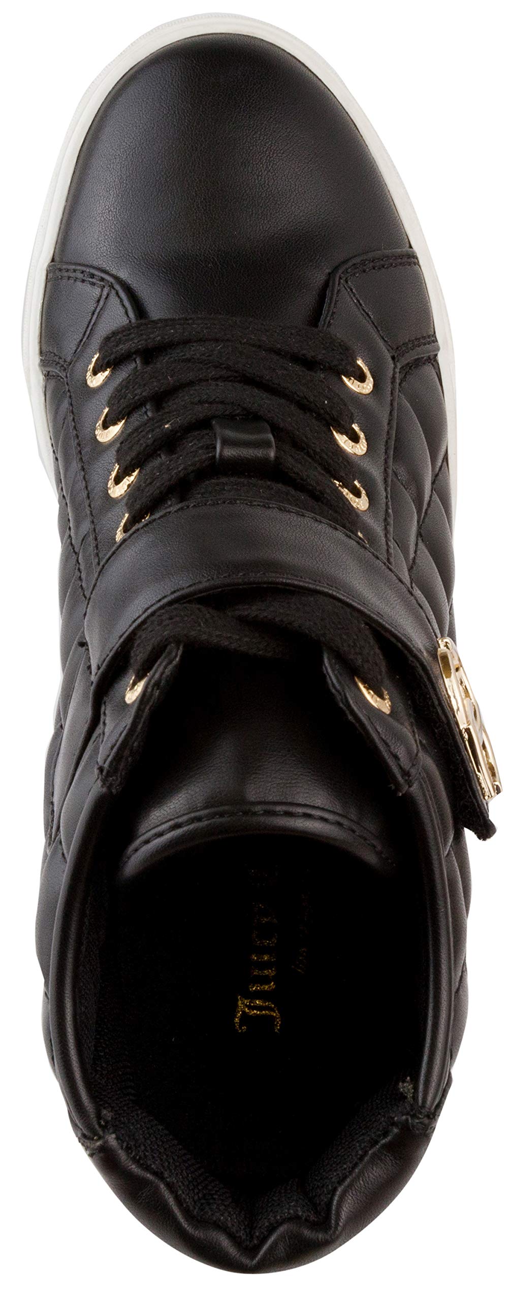 Juicy Couture Womens Wedge Sneakers High Top Womens Sneakers with Wedge, Wedgies Sneakers for Women-Journey 8 Black