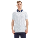 Load image into Gallery viewer, Golf Shirts for Men Dry Fit Short Sleeve Print Performance Moisture Wicking Polo Shirt White
