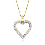 Load image into Gallery viewer, Ross-Simons 0.30 ct. t.w. Diamond Heart Pendant Necklace

