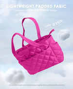 Load image into Gallery viewer, Uselike Tote Bag for Women, Lightweight Puffer Tote Work Bags with Compartments for Travel, Quilted Shoulder Bag with Zipper
