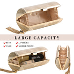 Load image into Gallery viewer, YAPAIOU Clutch Purses For Women Tassel Evening Clutch bag Cross Body &amp; Shoulder Bag For Wedding Night out Party Champagne Gold
