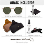 Load image into Gallery viewer, Ray-Ban RB3565 Square-Round Shape Non-Polarized Sunglasses for Men &amp; Women – Includes Official Rayban Eyewear Kit – Ideal Formal &amp; Casual Wear Sunglasess – Green Lens
