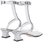 Load image into Gallery viewer, Giuseppe Zanotti, Devine Crystal 45 Sandals, 9, Silver
