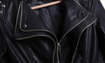 Load image into Gallery viewer, chouyatou Women&#39;s Fashion Studded Perfectly Shaping Faux Leather Biker Jacket (Medium, Black)
