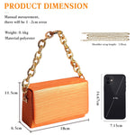 Load image into Gallery viewer, CORIOS Evening Bag for Women Square Box Clutch Bag Bridal Wedding Purse Sparkly Sequin Handbag Elegant Shoulder Bag With Chain Glitter Crossbody Bag for Cocktail Prom Party Banquet Orange
