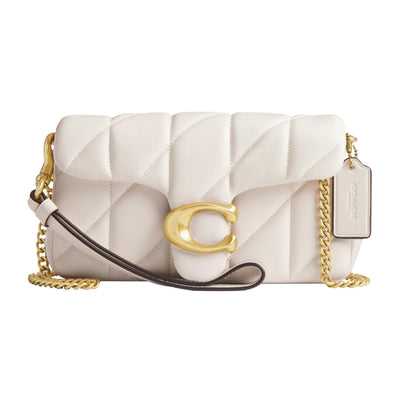 Coach Quilted Pillow Leather Tabby Wristlet with Chain