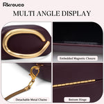 Load image into Gallery viewer, PU Leather Women's Evening Handbags Chocolates Clutch Purse Easy Match with Chain Crossbody Metal Decoration Shoulder Bag
