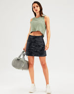 Load image into Gallery viewer, SANTINY 16&quot; Golf Skorts Skirts for Women Zipper Pockets Women&#39;s High Waisted Tennis Skirt Athletic Skort (Grey Camo_M)

