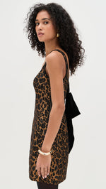 Load image into Gallery viewer, Saylor Women's Randi Leopard Jacquard Mini Dress, Multi, S
