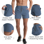Load image into Gallery viewer, Lempue 2 Pack Workout Gym Shorts for Men 5 Inch Lightweight Running Shorts Quick Dry Sports Athletic Shorts with Pockets
