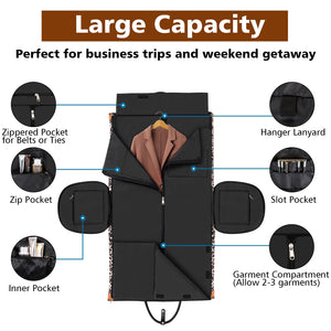 Garment Bag for Travel Convertible Carry On Garment Bag Large Travel Duffel Bags for Women 2 in 1 Hanging Suitcase Suit Travel Bags for Women & Men 3pcs Set