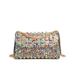 Load image into Gallery viewer, Sweetovo Rhinestones Clutch Purses for Women Chain Shoulder Bags Sparkly Evening Bags Handbags for Cocktail Prom Party Wedding(Multicolor)
