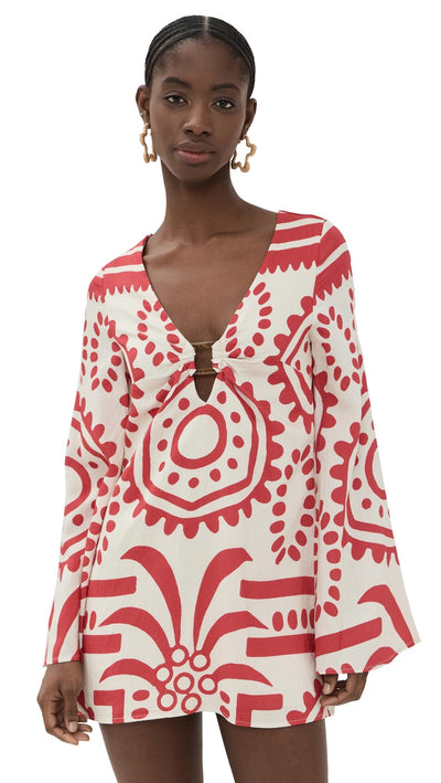 Seven Wonders Women's Calli Mini Dress, Red Multi, S