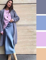 Load image into Gallery viewer, Zeagoo Womens Midi Skirt Satin High Waist Skirt Elegant Silk Skirts Clear Blue
