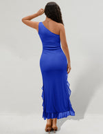 Load image into Gallery viewer, DRESSTELLS Women's Cocktail Dresses, Formal Fall Wedding Guest Bridesmaid Long Holiday Party Homecoming Prom Club Maxi Evening Gown 2025 RoyalBlue S
