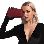 Load image into Gallery viewer, Boutique De FGG Mini Rhinestone Clutch Purse,Evening Bags and Clutches for Women Formal,Crystal Clutch Bag Wedding Handbags,Burgundy
