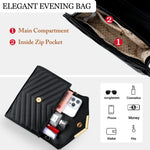 Load image into Gallery viewer, KKXIU Women Formal PU leather Evening Envelope Clutch Purses and Handbags for Party Wedding Prom Bridal (A-White)
