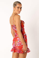 Load image into Gallery viewer, Petal &amp; Pup Zuri Rosette Mini Dress - Pink Azalea M
