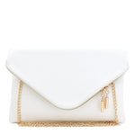 Load image into Gallery viewer, FashionPuzzle X-Large Envelope Clutch Bag with Chain Strap (White)
