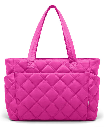 Uselike Tote Bag for Women, Lightweight Puffer Tote Work Bags with Compartments for Travel, Quilted Shoulder Bag with Zipper