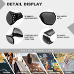 Load image into Gallery viewer, HAOLOTA Polarized Sunglasses for Women, Rhinestone Wrap Around Sunglasses with UV400 Protection
