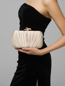CHUNLI Clutch Purses for Women Evening/Wedding Chic Woven Bag Formal PU Leather Purse Designer Handbags for Women