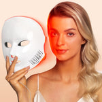 Load image into Gallery viewer, NEWKEY LED Face Mask Light Therapy,Red Light Therapy for Face Wrinkle Blue Light Therapy Mask for Face Acne,150LEDs,10 Min Auto Shut off, Wired
