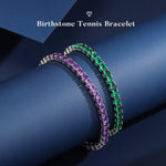 Load image into Gallery viewer, Iefil Emerald Tennis Bracelets for Women - May Birthstone Bracelet Sterling Silver, Emerald Jewelry | Anniversary Birthday Gifts for Women, Wedding Bracelets for Brides, Size 6.5"
