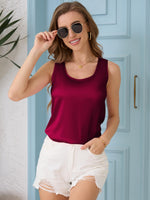 Load image into Gallery viewer, Mawor Silk Satin Tank Top for Women Summer Camisole 2025 Sleeveless Blouse Dressy Casual Shirt Outfits Wine Red S
