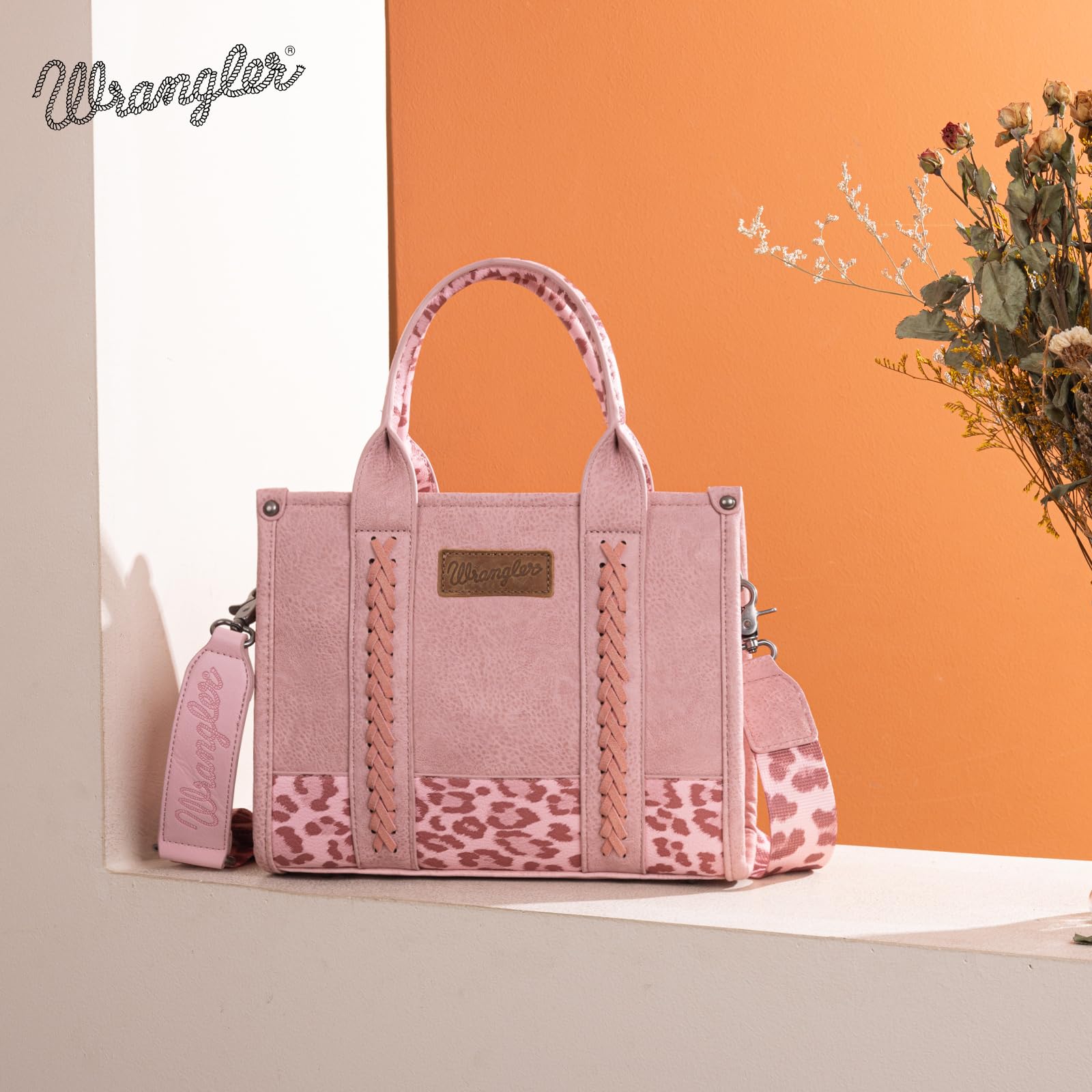 × Wrangler Tote Handbag for Women Top Handle with Detachable Crossbody Strap WG102-8120SPK