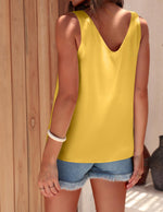 Load image into Gallery viewer, Ekouaer Women's Casual V Neck Sleeveless Tank Tops Silk Cami Basic Camisole Tank Blouses Summer Shirt
