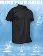 Load image into Gallery viewer, MAGCOMSEN Men Black Work Shirt Golf Polo Shirts Short Sleeve Combat Shirt Tactical Shirt XL
