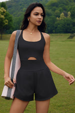 Load image into Gallery viewer, ReachMe Womens Running Onesie Workout Rompers Athletic Romper One Piece Outfits Exercise Jumpsuits Gym Yoga Clothes(Black,S)
