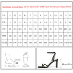 Load image into Gallery viewer, Modatope Black High Heels for Women Square Open Toe Block High Heels Strappy Ankle Strap Sandals Comfort Dress Party Shoes Size 9
